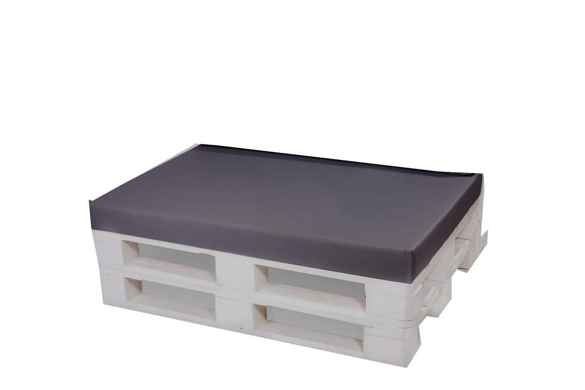 Poduszka ogrodowa antracytowa, 120x80x10cm., siedzisko, poduszka zewnętrzna, płaska poduszka, poduszka na paletę, poduszka na meble ogrodowe/ Setgar..