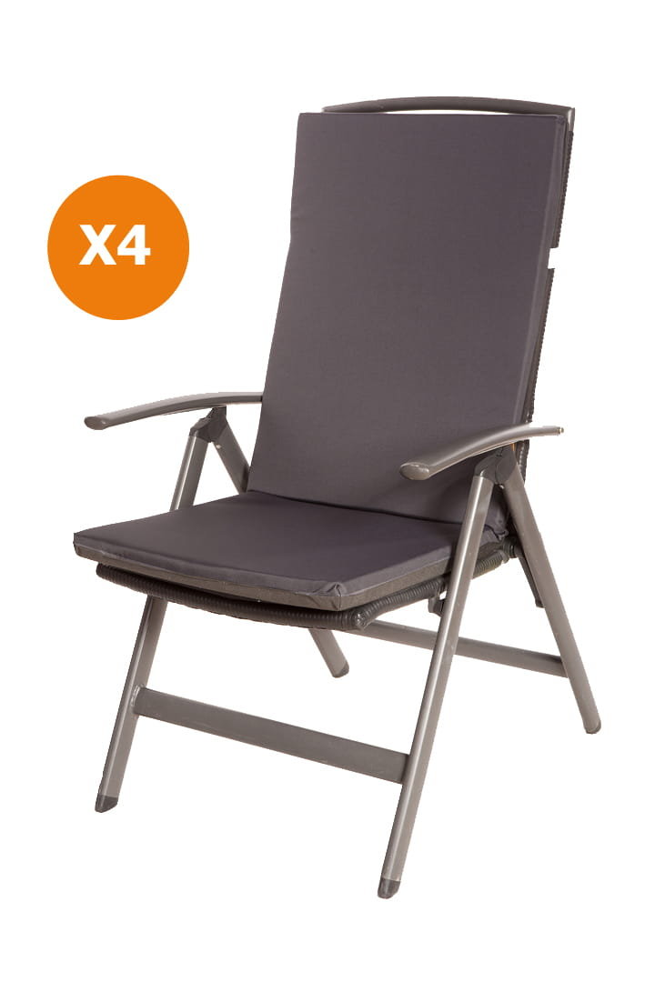 Poduszki ogrodowe antracyt, 110x47x4cm, poduszki na krzesło ogrodowe 4szt., poduszka na fotel ogrodowy, płaskie poduszki, poduszki na fotel z wysoki..