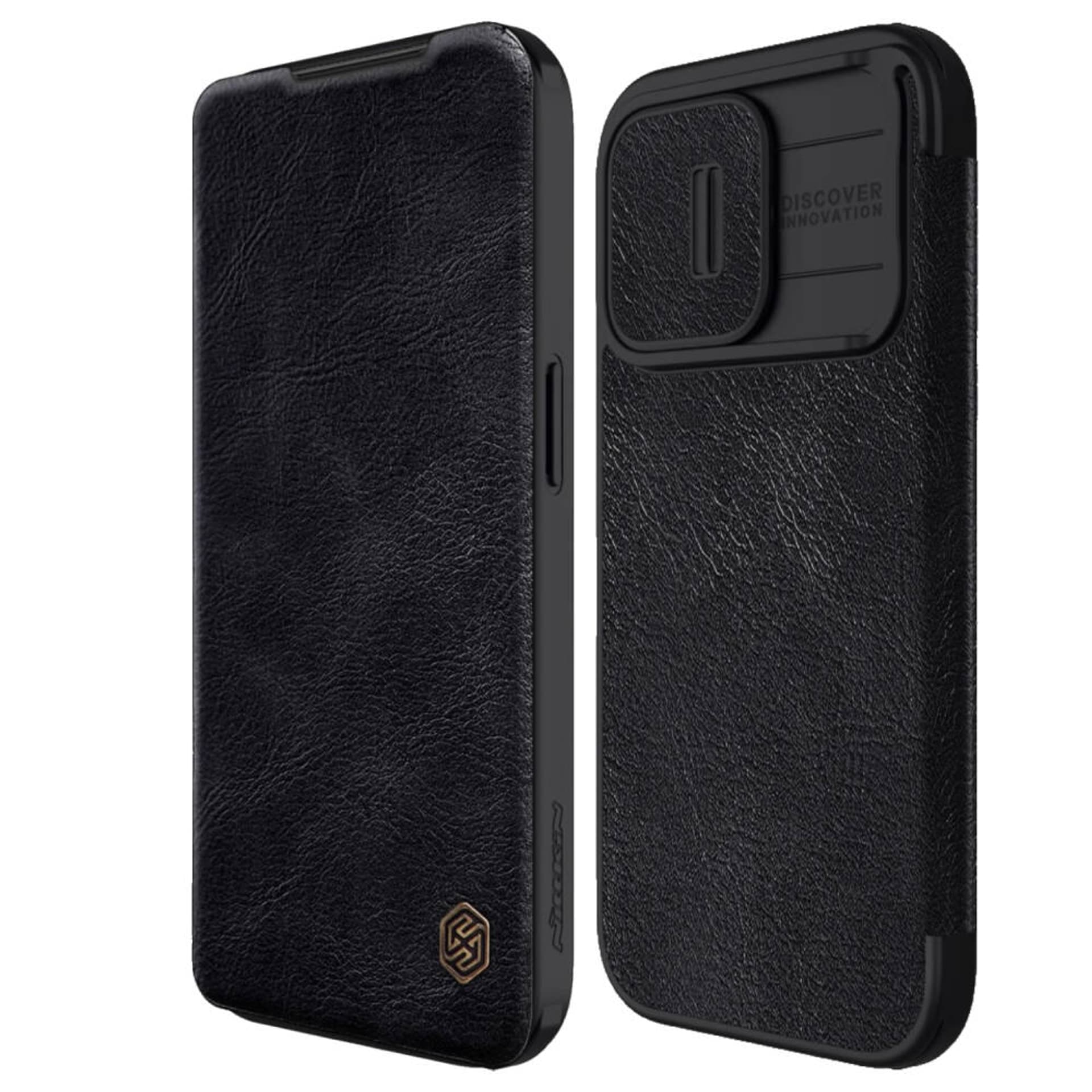 Etui APPLE IPHONE 15 PRO Nillkin Qin Pro Leather czarne