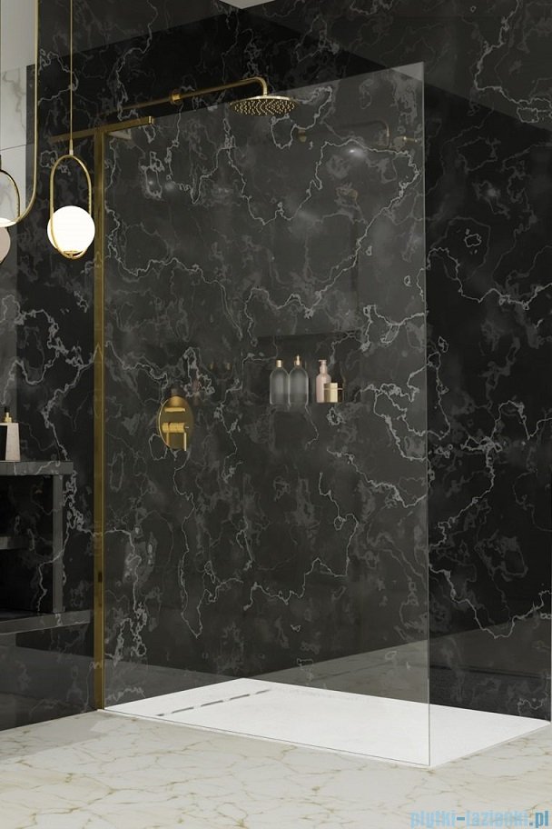 Radaway Modo SL Gold II kabina Walk-in 120x200 lewa szkło przejrzyste 10319124-09-01L