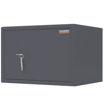 Sejf biurowy VALBERG Arsenał 30 certyfikat klasa S1 z zamkiem kluczowym kolor grafitowy RAL 7024