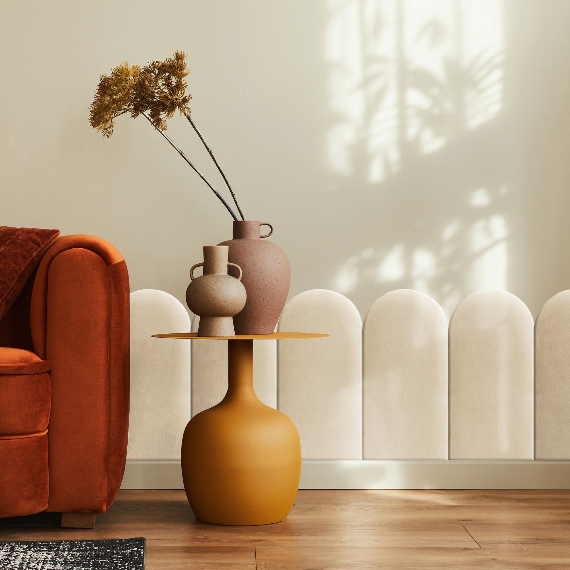 Panel Ścienny Tapicerowany 3D Płotek 30X60 Cm Kremowy T07 Welurowy