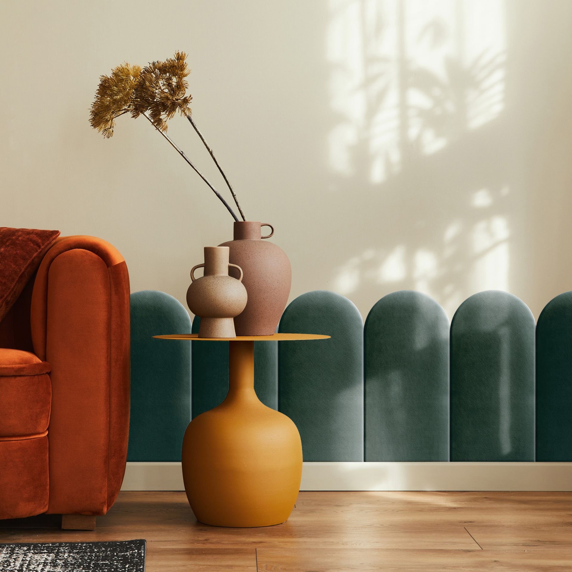 Panel Ścienny Tapicerowany 3D Płotek 30X60 Cm Turkusowy T09 Welurowy