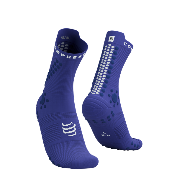 COMPRESSPORT Skarpetki do biegania trailowe ProRacing Socks V4 Trail dazzling blue/dress