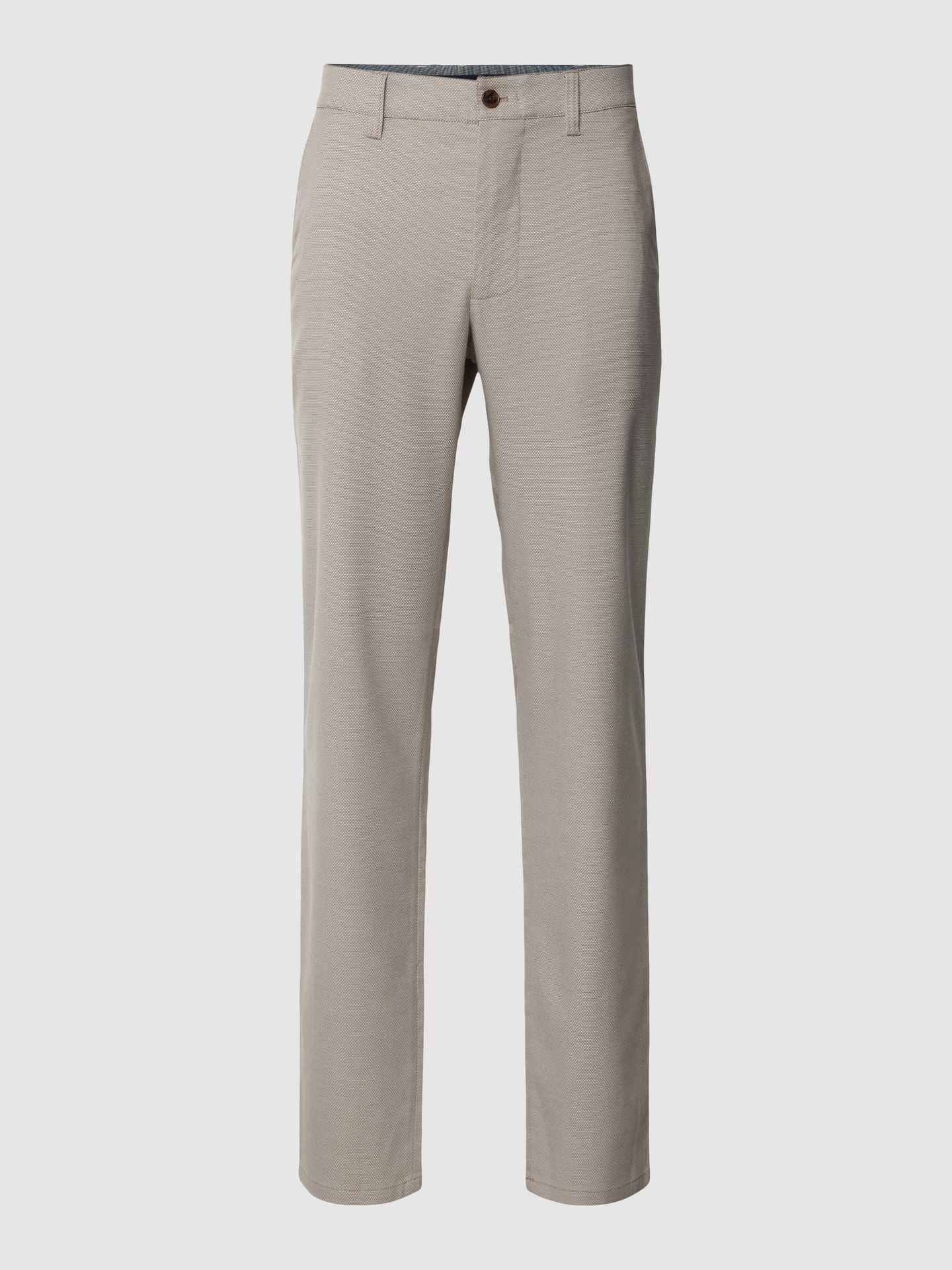 Spodnie o kroju regular fit z dodatkiem wiskozy i fakturowanym wzorem