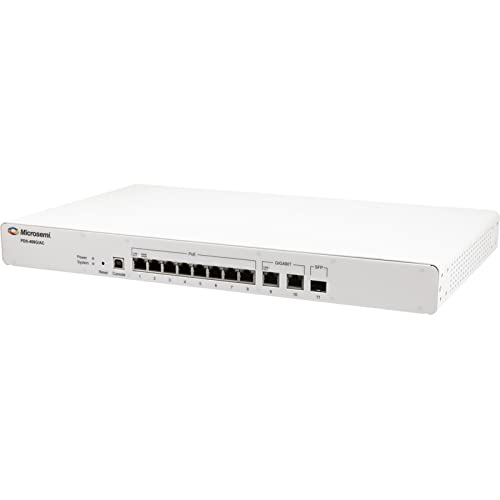 Microsemi Microsemi Microsemi 8+2P FANLESS POE SWITCH IEEE80/3BT 90W AC INPUT EU IN PDS-408G/AC-EU