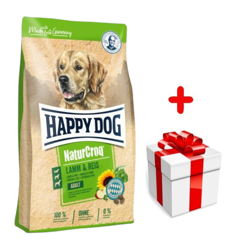 Happy Dog Naturcroq jagnięcina/ryż 4kg + niespodzianka dla psa GRATIS!