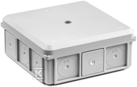 Puszka instalacyjna naścienna NSW90x90, 90X37X90 MM, IP55, szary