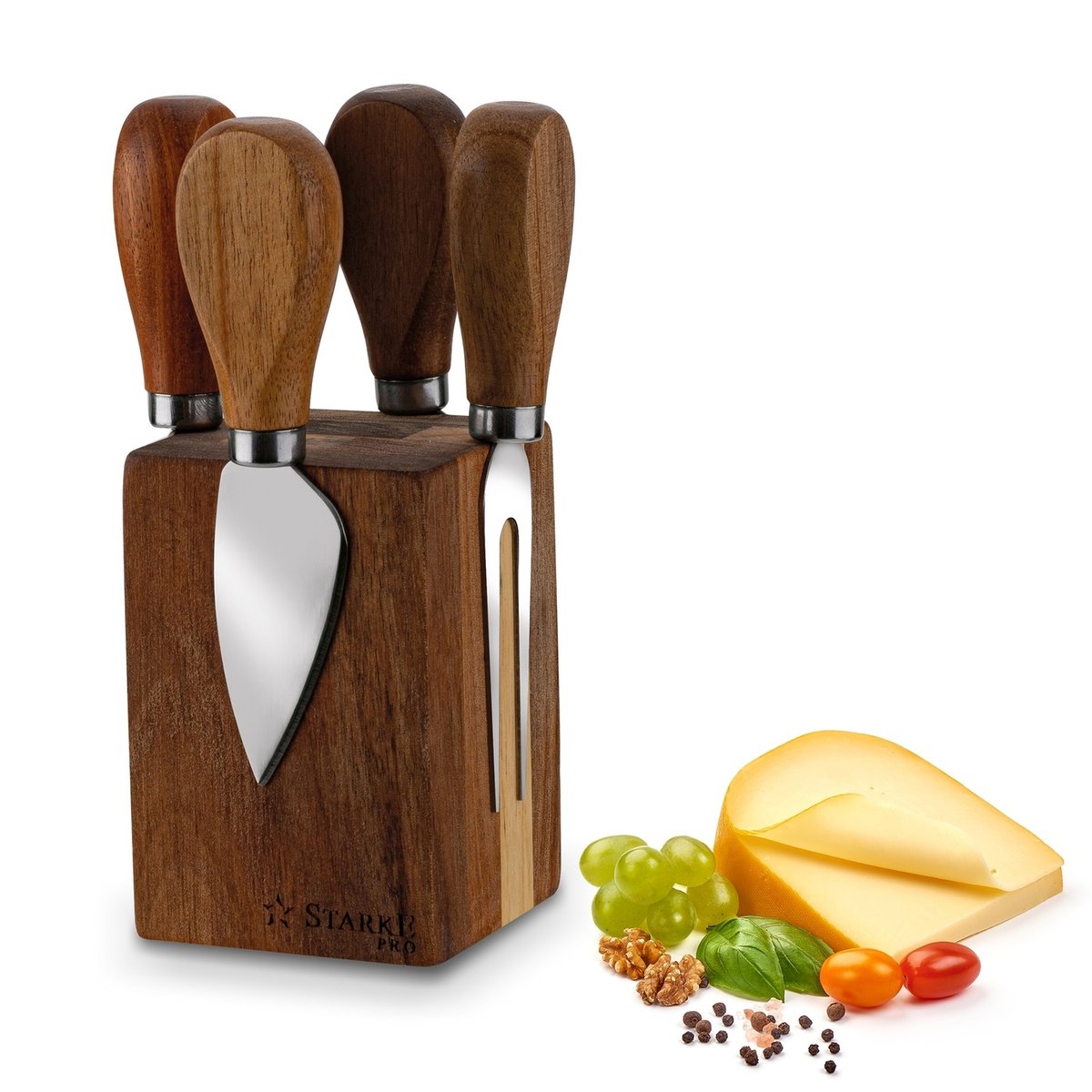 Zestaw AKCESORIA DO DESKI SERÓW eleganckie przybory i BLOK MAGNETYCZNY nożyk, widelczyk Starke PRO