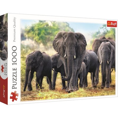 Trefl Puzzle 1000 elementów Afrykańskie słonie 10442