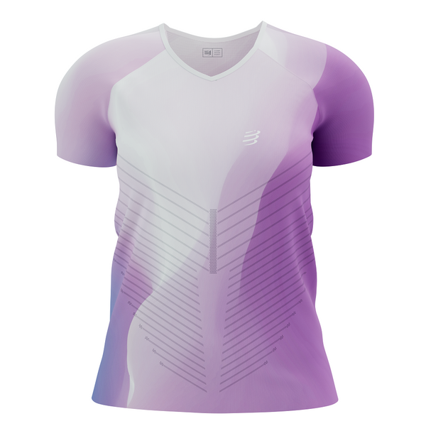 COMPRESSPORT Koszulka biegowa damska PERFORMANCE SS T-SHIRT lilac