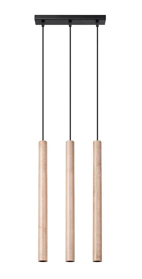 Drewniana lampa wisząca sople nad stół - 4X A380 E9-T98
