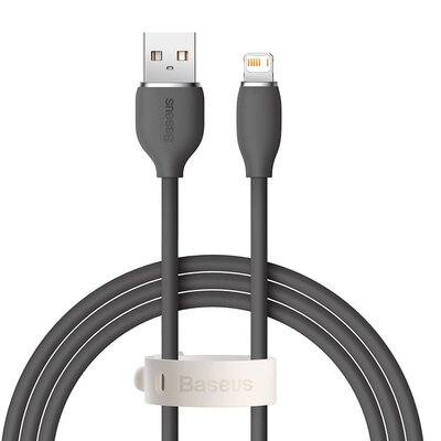 Baseus kabel, przewód USB Lightning 2,4A długość 1,2 m Jelly Liquid Silica Gel czarny CAGD000001