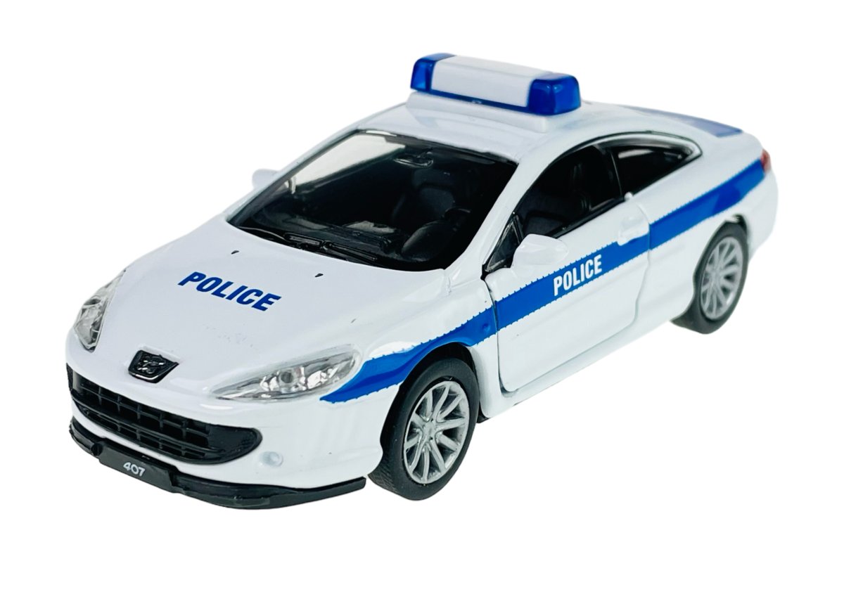 WELLY PEUGEOT 407 COUPE POLICE BIAŁY 1:34 SAMOCHÓD NOWY METALOWY MODEL