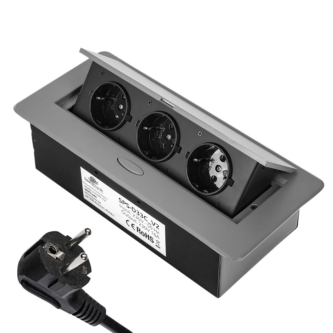 Gniazdo Blatowe Otwierane Spacetronik Sps-D33C V2 Elegancki i Nowoczesny design inteligentny dom