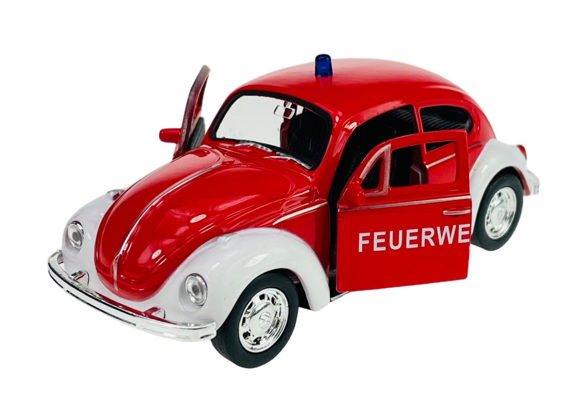 WELLY VW VOLKSWAGEN BEETLE GARBUS STRAŻ POŻARNA 1:34 SAMOCHÓD NOWY METALOWY MODEL