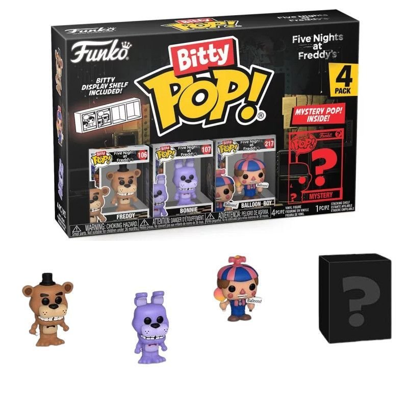 five nights at freddy's bitty 4 pack 2.5cm freddy bonnie funko pop!