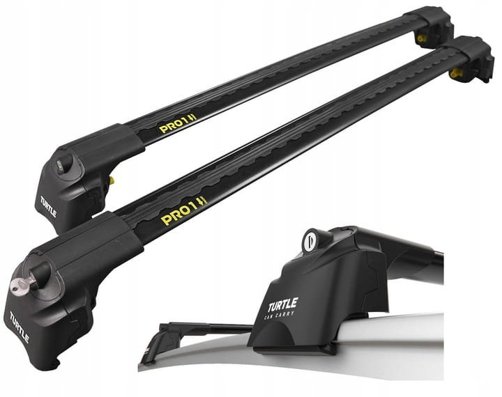 Bagażnik dachowy na relingi zintegrowane Turtle Air-2 98/98 czarny