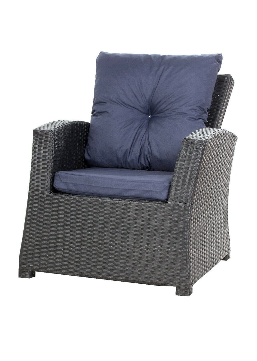 Poduszki na fotel ogrodowy, 52x56x7cm+ 50x56cm., granatowy