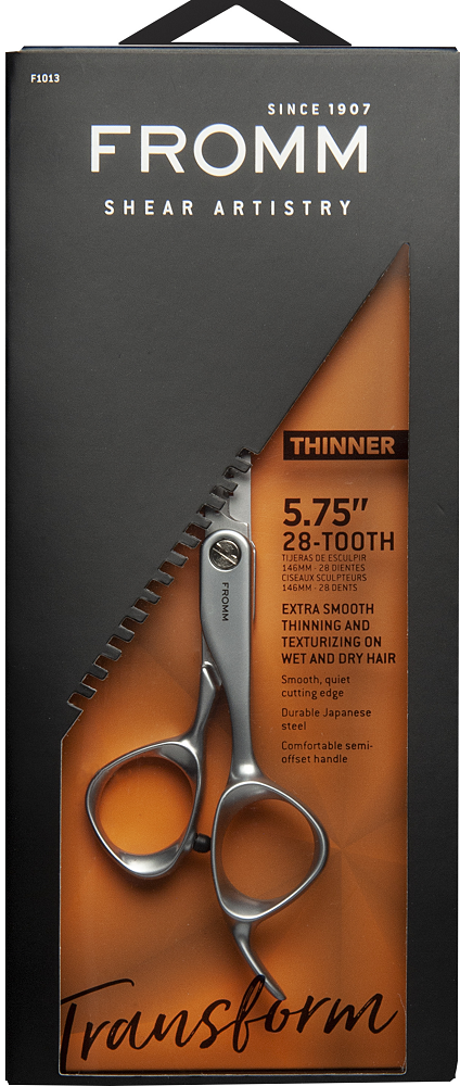 Fromm, nożyczki degażówki Transform 5.75, 28T Shear Artistry, srebrne
