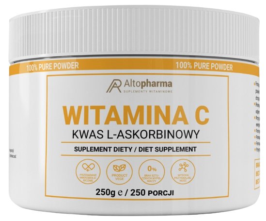 AltoPharma, Witamina C w proszku 100% Kwas L-askorbinowy, 250g