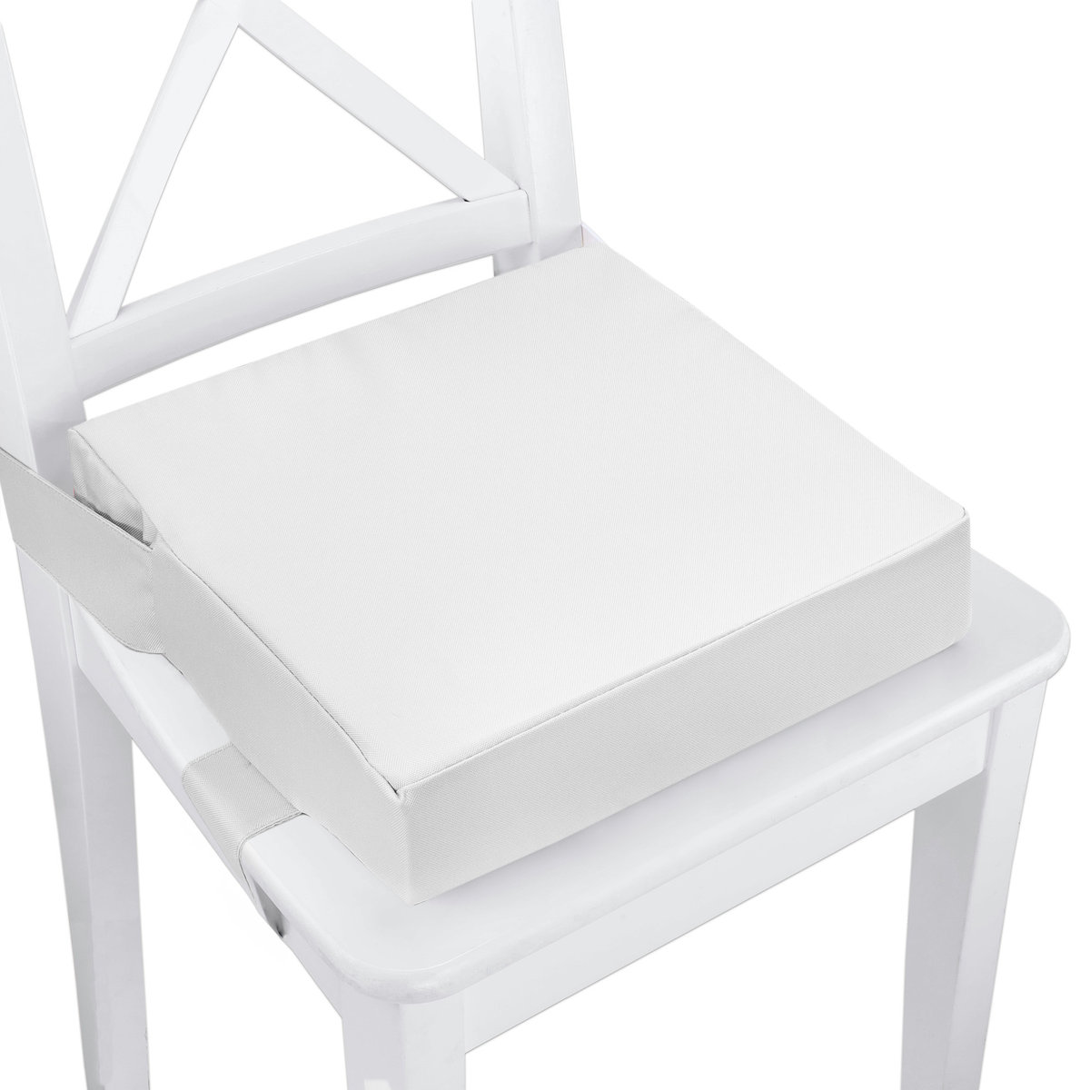 Poduszka podwyższająca dla dziecka 32x32x8 cm - wodoodporne siedzisko na krzesło dziecięce Jasnoszara