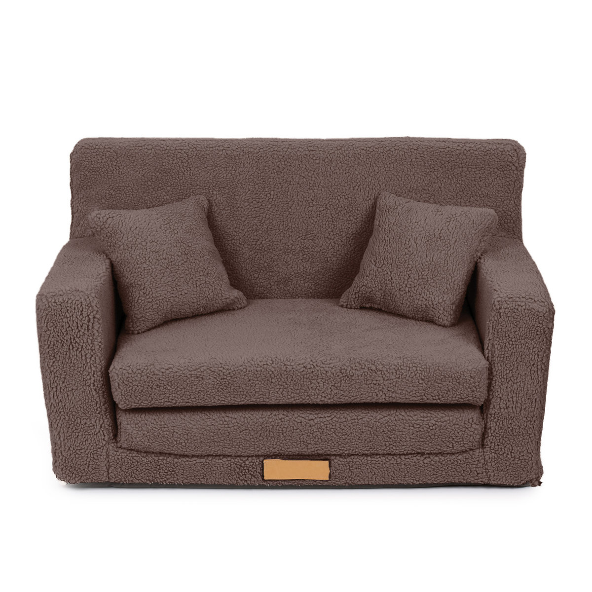 Rozkładana Sofa Piankowa Dziecięca - Baranek Czekoladowy