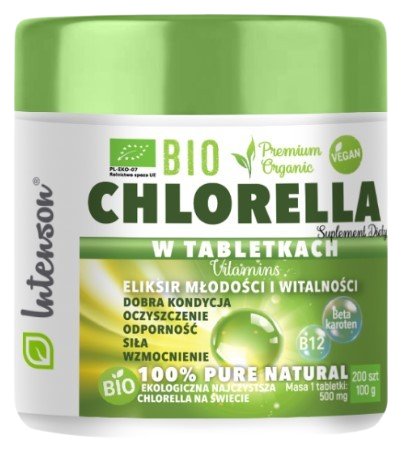 Suplement diety, Intenson, Bio Chlorella 100%, 200 tab.