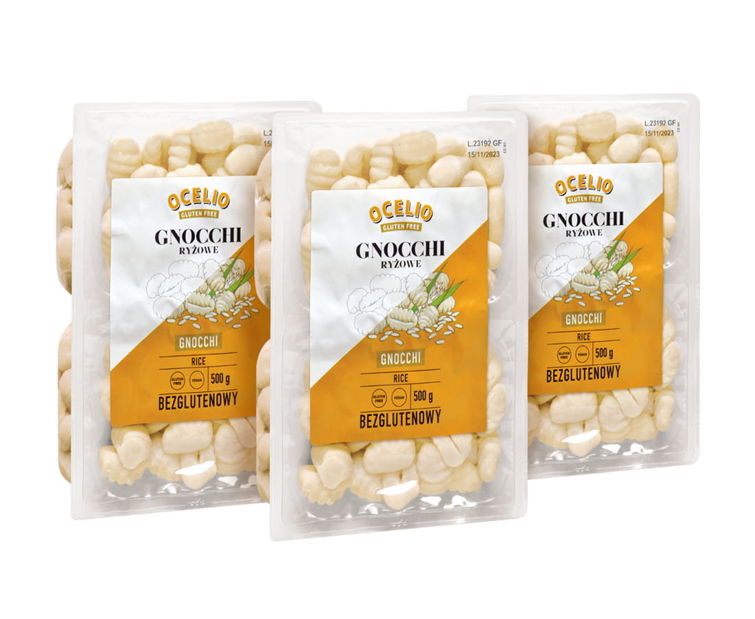 Ocelio Bezglutenowe Gnocchi Ryżowe 500 g (ZESTAW 3 szt.)