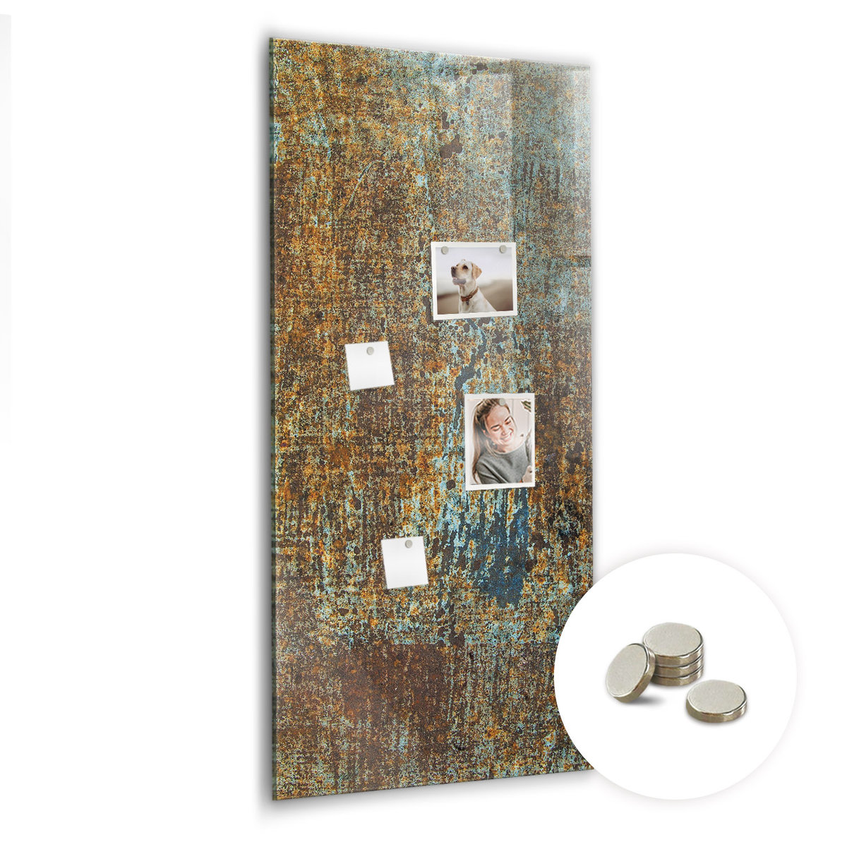 Magnetyczny Organizer na Ścianę 120x60 cm - Rdza na żelazie