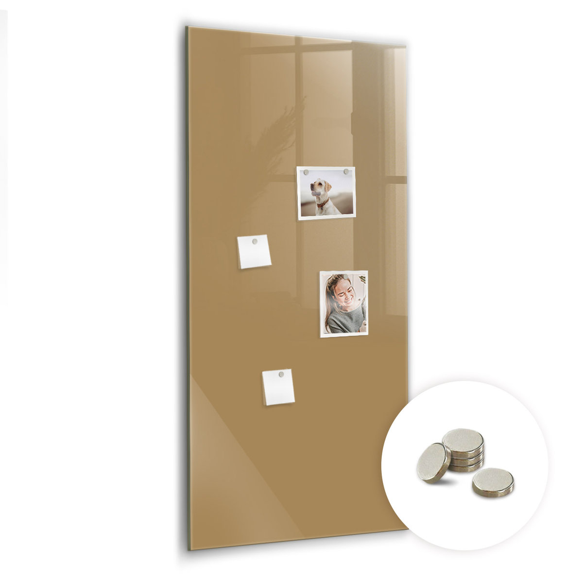 Magnetyczny Organizer na Ścianę 120x60 cm - Kolor ciemny beżowy