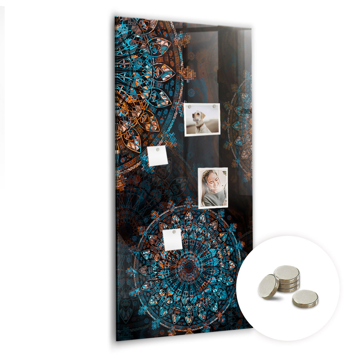 Magnetyczny Organizer na Ścianę 120x60 cm - Dekoracyjna mandala