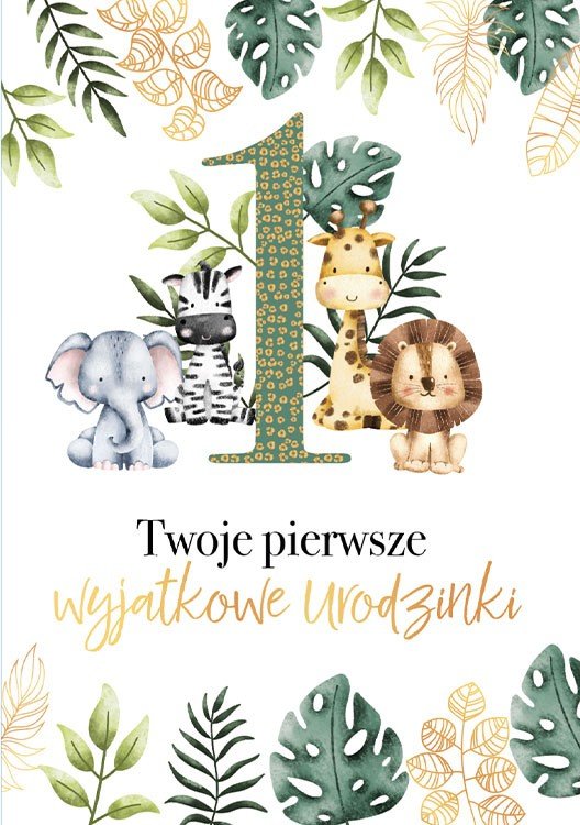 Kartka z okazji Pierwszych Urodzin z życzeniami DK1083