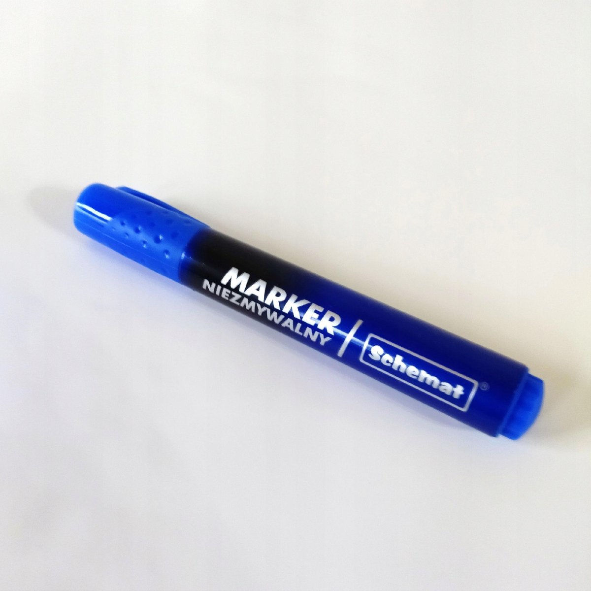 Marker niezmywalny ścięty NIEBIESKI Schemat 3480