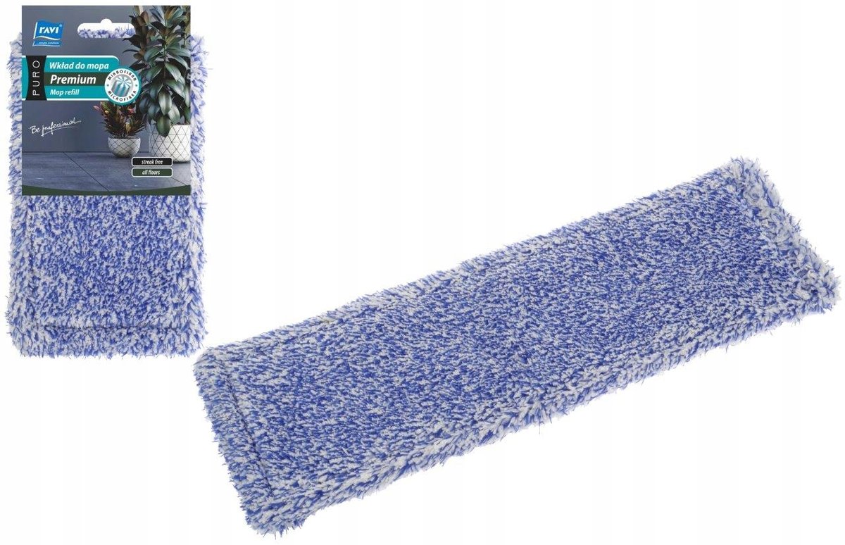 Wkład do mopa płaski Premium chabrowy melanż Ravi 6000