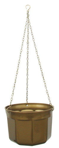 Wysokiej jakości, estetyczna doniczka wisząca wykonana z tworzywa sztucznego.