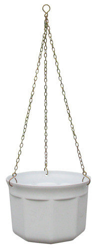 Wysokiej jakości, estetyczna doniczka wisząca wykonana z tworzywa sztucznego.