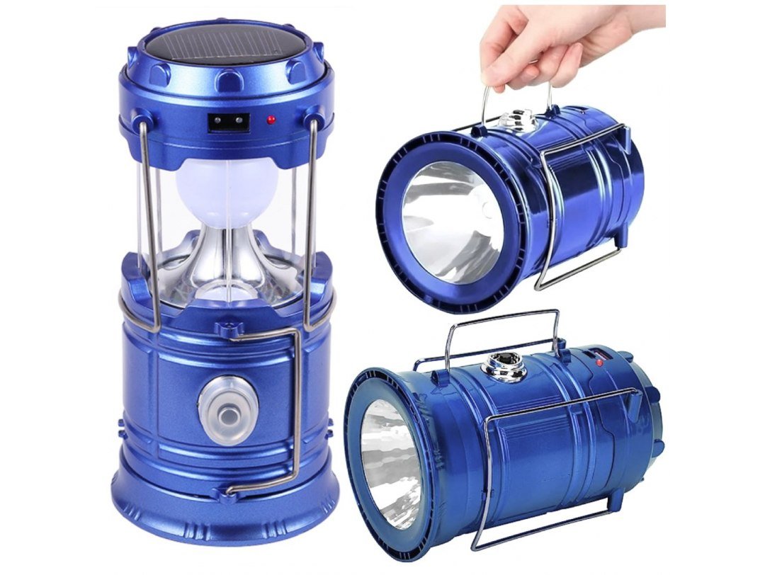 Lampa Kempingowa Solarna Led Usb Powerbank Latarka