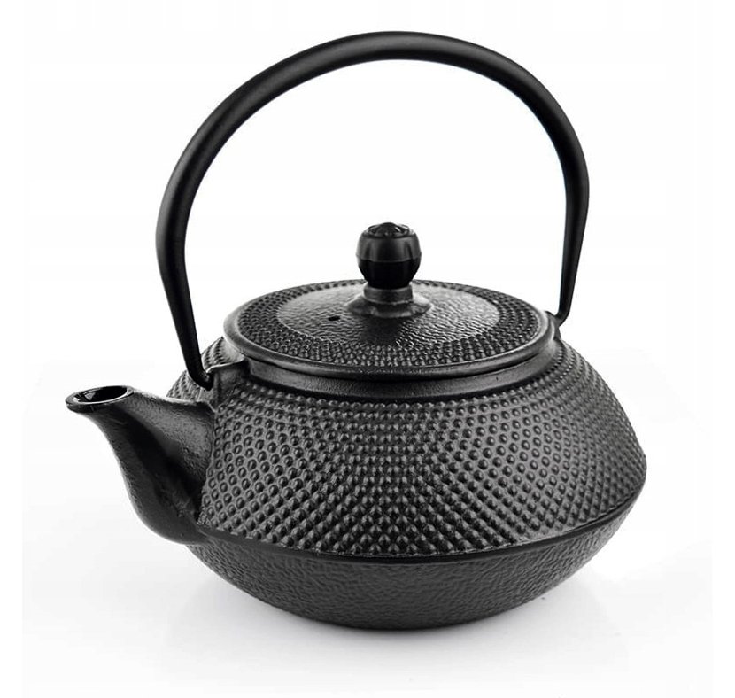 Dzbanek Żeliwny Z Sitkiem Imbryk Czajnik Zaparzacz Do Herbaty Ziół 0,85 L