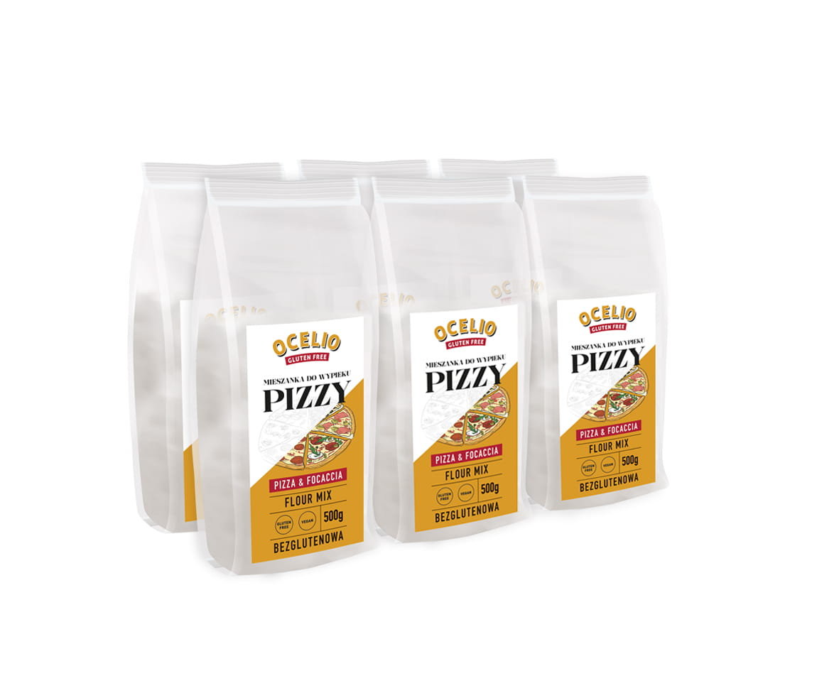 Ocelio Bezglutenowa Mieszanka do Wypieku Pizzy 500g (ZESTAW 6szt.)