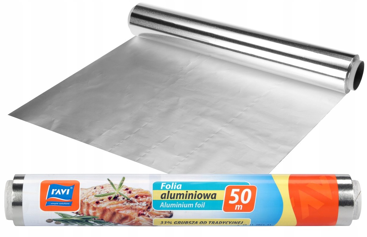 Folia aluminiowa 50m x 29cm Ravi 1824