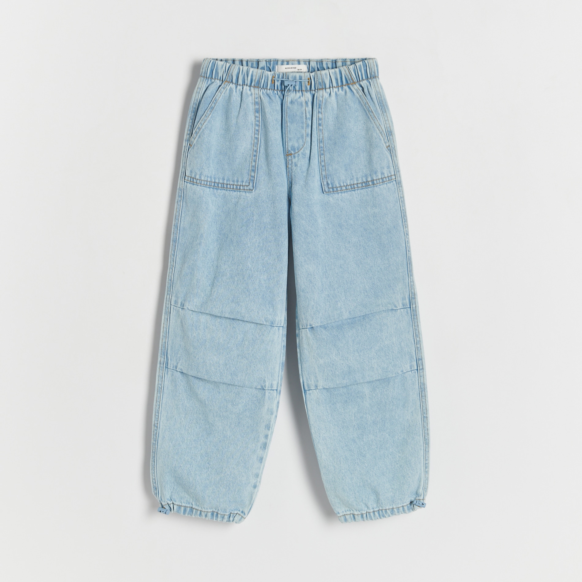 Reserved - Spodnie jeansowe parachute - Niebieski