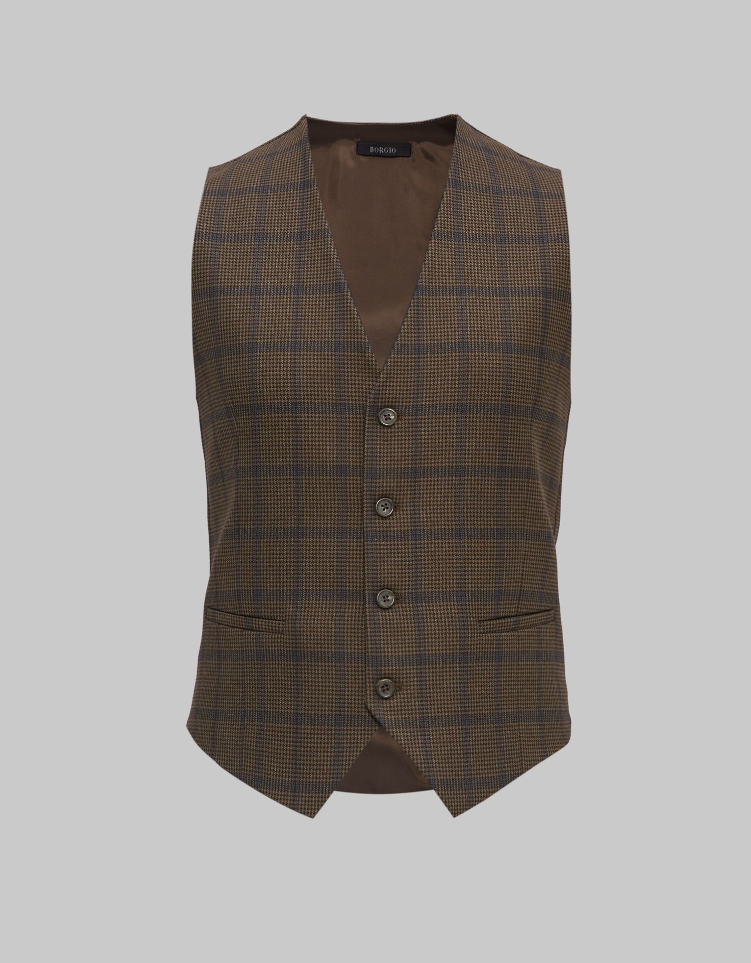 kamizelka mileto slim fit brąz