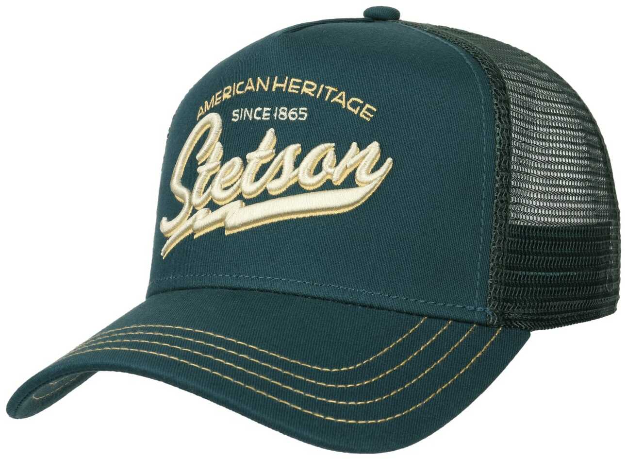 Czapka Trucker Since 1865 by Stetson, petrolowy, One Size