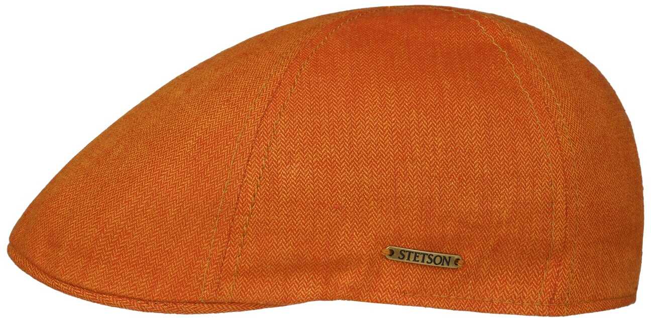 Kaszkiet Lniany Texas Descott by Stetson, pomarańczowy, 55 cm