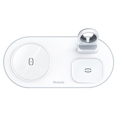 Ładowarka bezprzewodowa Mcdodo CH-7062 3w1 15W (telefon/TWS/Apple watch) biała