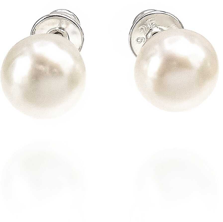Prawdziwe Perły Białe Srebro Eleganckie Kolczyki