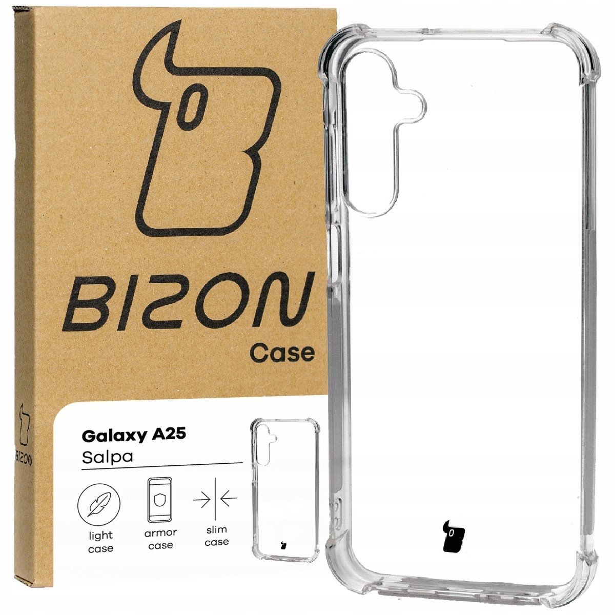 Etui Bizon Case Salpa Do Galaxy A25 5G, Przezroczyste