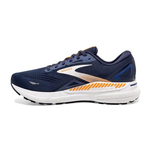 BROOKS Adrenaline GTS 23, Męskie trampki, 46 EU, Peacoat Ultramaryna Orange, 46 EU