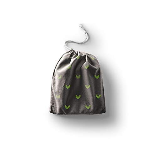 Bonamaison Torba na produkty bawełniane z nadrukiem ze sznurkiem, torba na zakupy wielokrotnego użytku, biodegradowalne torby ekologiczne, torba podróżna, saszetka, torba na zakupy, przyjazna dla